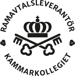Kammarkollegiet Ramavtalsleverantör emblem svart